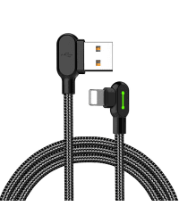USB to Lightning cable, Mcdodo CA-4679, angled, 3m (black)