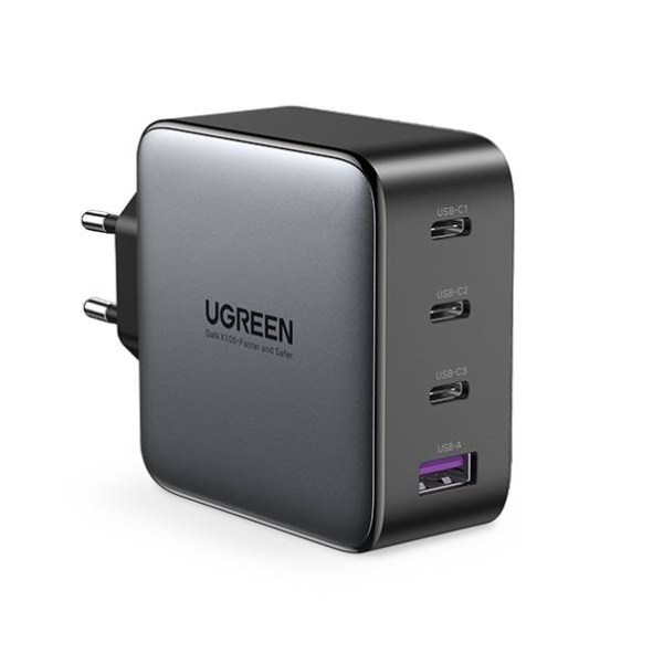 UGREEN CD226 Настенное зарядное устройство, USB QC3.0, 3x USB-C, 100 Вт, PD (черный)