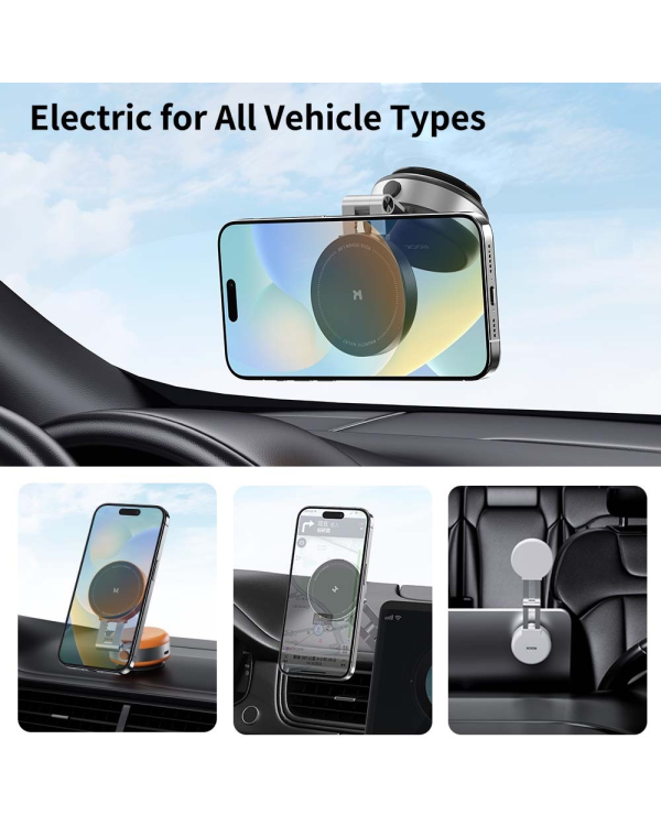 Rock Car holder Q16 электрический вакуумный магнитный черный
