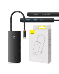 Хаб Baseus OS Lite 6-Port (Type-C to HDMI+USB3.0*2+PD+SD|TF) (черный