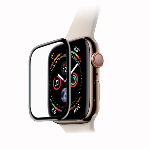 Fusion Nano 9H защитное стекло для экрана часов Apple Watch 4 / 5 40 mm черное