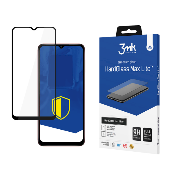 Обложка книги «Samsung Galaxy A02s Black - 3mk HardGlass Max Lite™ screen protector»