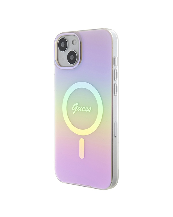 Guess MagSafe GUHMP15SHITSP Apple iPhone 15 6.1" pink|pink hardcase IML Iridescent MagSafe