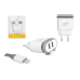 Сетевое зарядное устройство LTC 2xUSB 2A + кабель 20 см Iphone 2A.