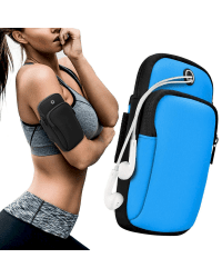 Running armband sports phone band case blue