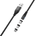 Дополнительное изображение книги «Maxlife MXUC-02 magnetic cable USB - Lightning + USB-C + microUSB 1,0 m 2A black nylon»