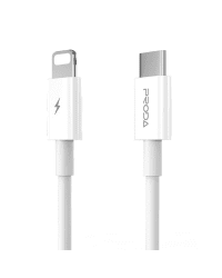 Proda  WanDai Air Series Data Cable USB Type C - Lightning 20 W Power Delivery 1m white (PD-B27i)