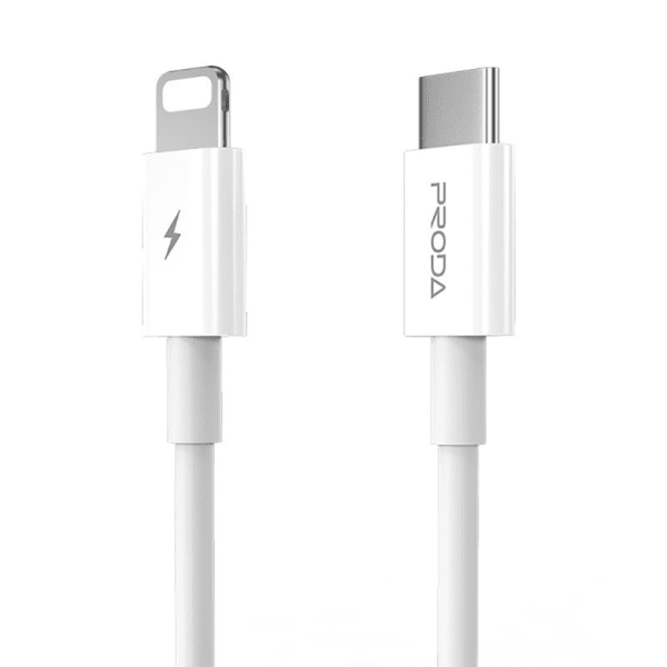 Proda  WanDai Air Series Data Cable USB Type C - Lightning 20 W Power Delivery 1m white (PD-B27i)