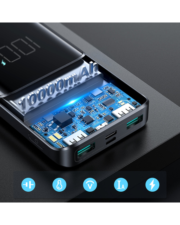 Joyroom power bank 15W 10000mAh PD QC3.0 AFC black (JR-T013)