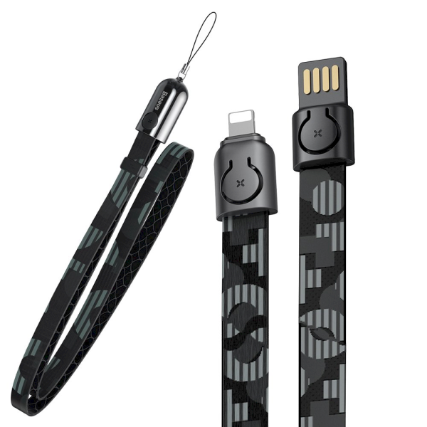Обложка книги «Baseus Gold Collar lanyard Data Cable USB For Lightning 2.4A 85cm Pop Black (CALJL-BP1)»