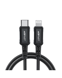 Acefast cable MFI USB Type C - Lightning 1,8m, 30W, 3A black (C4-01 C Black)