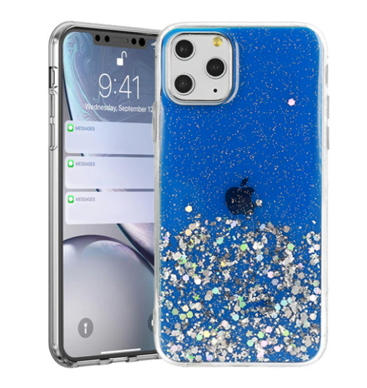 Fusion glue glitter силиконовый чехол для Apple iPhone 13 Pro Max синий