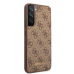 Guess GUHCS22SG4GFBR S22 S901 brązowy|brown hard case 4G Metal Gold Logo