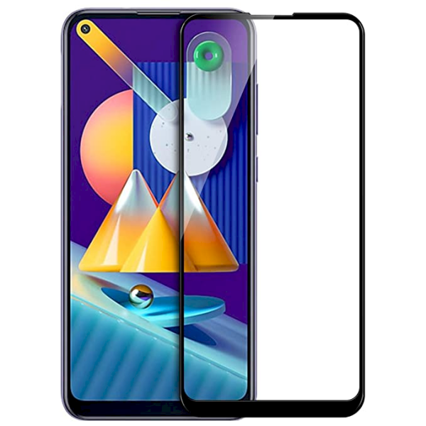 Fusion Full Glue 5D Tempered Glass Защитное стекло для экрана Samsung M115 Galaxy M11 / A115 Galaxy A11 Черное