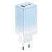 Baseus CCGP050103 DZ-HW Baseus GaN3 Pro Fast Charger 2C+U 65W EU Cloud Blue (With Dynamic Series Fast Charging Data Cable Type-C to Type-C 100W 1m Blue)