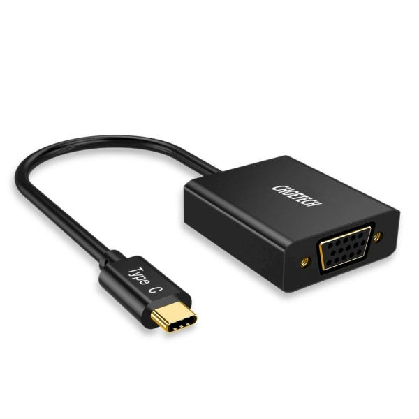 Обложка книги «Choetech One-way cable Adapter USB Type C (Male) to VGA (Female) black (HUB-V01)»