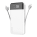 Dudao K1Pro powerbank 20000mAh with built-in cables white (K1Pro-white)