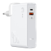 Baseus GaN power bank 10000 mAh fast wall charger PPS 45 W USB / USB Typ C Quick Charge 3.0 Power Delivery (gallium nitride) + USB Type C 1 m cable white (PPNLD-C02)