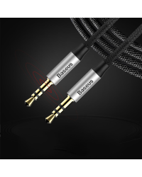 Baseus CAM30-CS1 Премиум AUX провод 3.5 mm -> 3.5 mm 1.5m Серый