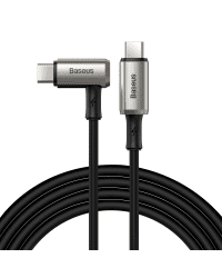 Baseus elbow USB Typ C - USB Typ C cable VOOC Quick Charge Power Delivery 100 W 5 A 1,5 m (USB 3.2 Gen 2 / 4K@60 Hz) black (CATPN-01)