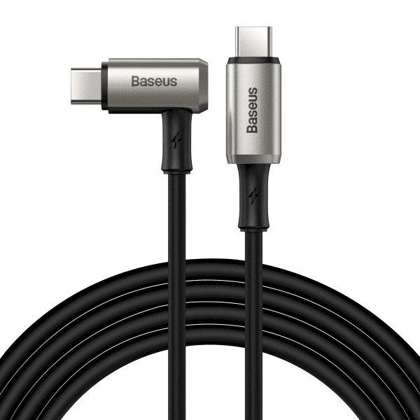 Baseus elbow USB Typ C - USB Typ C cable VOOC Quick Charge Power Delivery 100 W 5 A 1,5 m (USB 3.2 Gen 2 / 4K@60 Hz) black (CATPN-01)