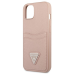 Guess Saffiano Double Card Case for iPhone 13 Pink