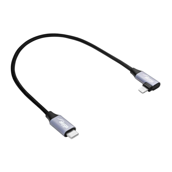 Угол Кабель USB type C | Ligtning 30cm AK-USB-55 30W сетки
