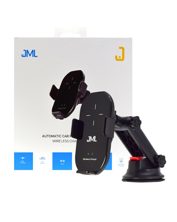 JML CH-101 Автомобильный держатель с беспроводной зарядкой 10Вт черный