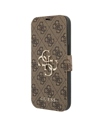 Guess GUBKP13L4GMGBR iPhone 13 Pro | 13 6,1" brązowy|brown book 4G Big Metal Logo
