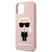 Karl Lagerfeld KLHCP12SSLFKPI iPhone 12 mini 5,4" hardcase jasnoróżowy|light pink Silicone Iconic