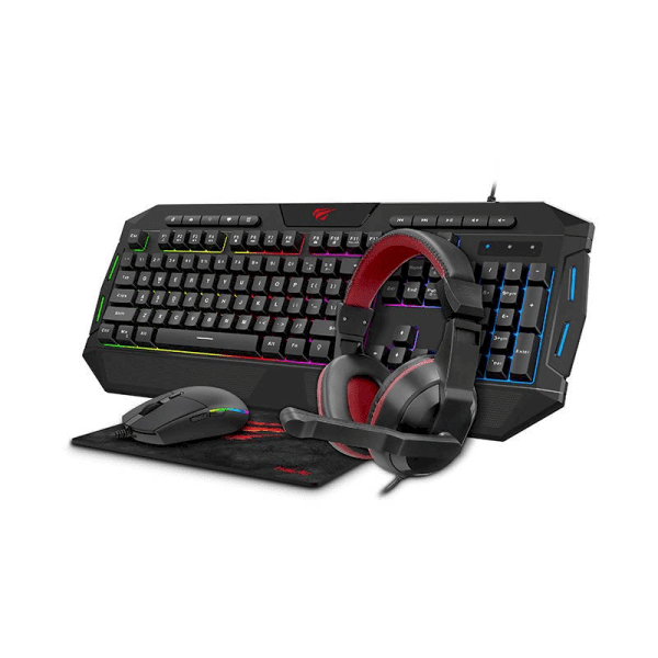 Gaming set 4in1 Havit GAMENOTE KB501CM headphones + keyboard + mouse + mouse pad 
