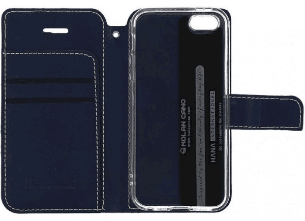 Molan Cano Issue Book Case for Samsung Galaxy A22 4G Navy