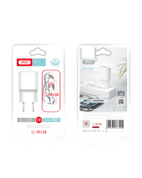 Зарядное устройство XO L73 | 12 Вт | 2,4 А + кабель USB-C 1 м белый