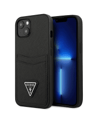 Guess Saffiano Double Card Case for iPhone 13 mini Black