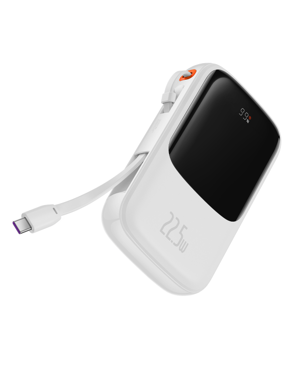 Powerbank Baseus Qpow PRO with cable, 10000mAh, 22.5W (White)