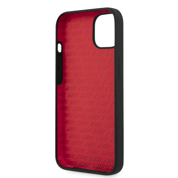 Обложка книги «AMHCP13SRGDBK AMG Liquid Silicone Case for iPhone 13 Mini Black/Red»