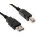 Omega OUAB3 USB 2.0 A-plug AM-BM Кабель для принтера 3m Черный