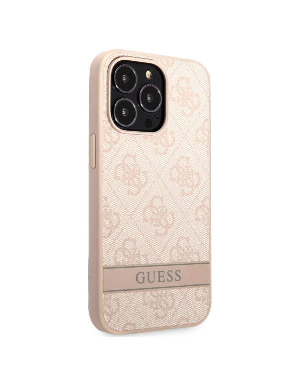 Guess PU 4G Stripe Case for iPhone 13 Pro Max Pink