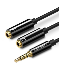 UGREEN AV141 3.5mm Male to Dual 3.5mm Female Headset Splitter (black)