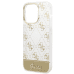 Guess PC|TPU Peony Glitter Script Logo Case for iPhone 14 Pro Max Gold