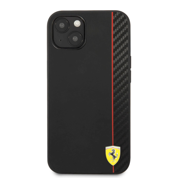 Обложка книги «FESAXHCP13MBK Ferrari Smooth and Carbon Effect Hard Case for iPhone 13 Black»