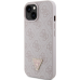 Guess Leather 4G Triangle Strass case for iPhone 15 - pink