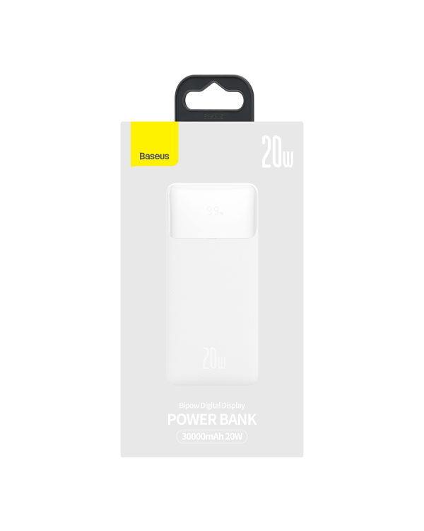 Powerbank Baseus Bipow 30000mAh, 20W (white)