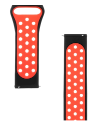 Tactical 701 Double Silicone Band 20mm Black/Red