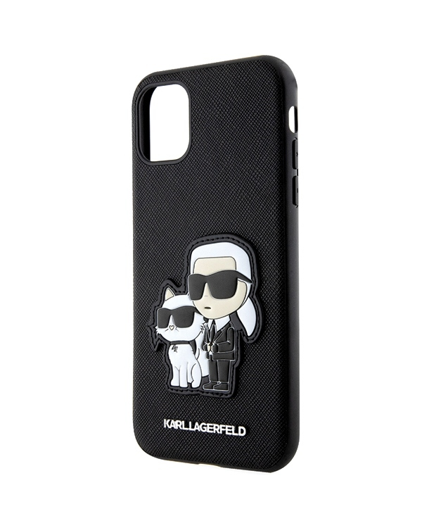 Karl Lagerfeld PU Saffiano Karl and Choupette NFT Чехол для iPhone 11 черный