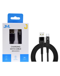 Кабель USB-C JML CD-107 25см / 2А черный