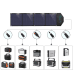 Choetech large foldable solar charger 80W solar photovoltaic USB Type C (Power Delivery) / 2x USB (Quick Charge / 2,4A) (158 x 41 cm) black (SC007)