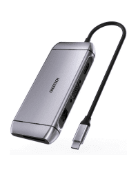 Choetech 9in1 multifunctional USB Type C HUB - 3x USB 3.2 Gen 1 / SD and TF memory card reader / HDMI 4K 30Hz / VGA Full HD 60Hz / USB Type C / RJ45 gray (HUB-M15 gray)