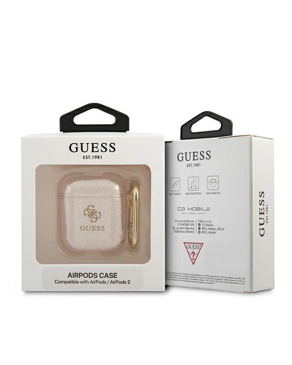 Guess GUA2UCG4GD AirPods cover gold|gold Glitter Collection