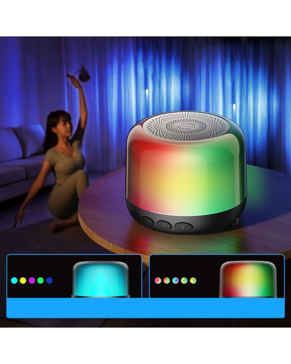 Joyroom bluetooth 5.0 RGB Wireless Speaker Black (JR-ML03)